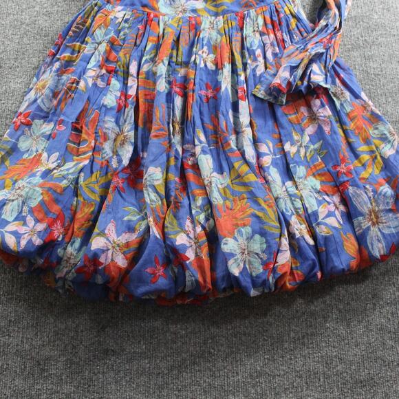 Free People Dress Medium Mai Tai Floral Bubble Mini Boho Cotton Lined Multi - Picture 5 of 11